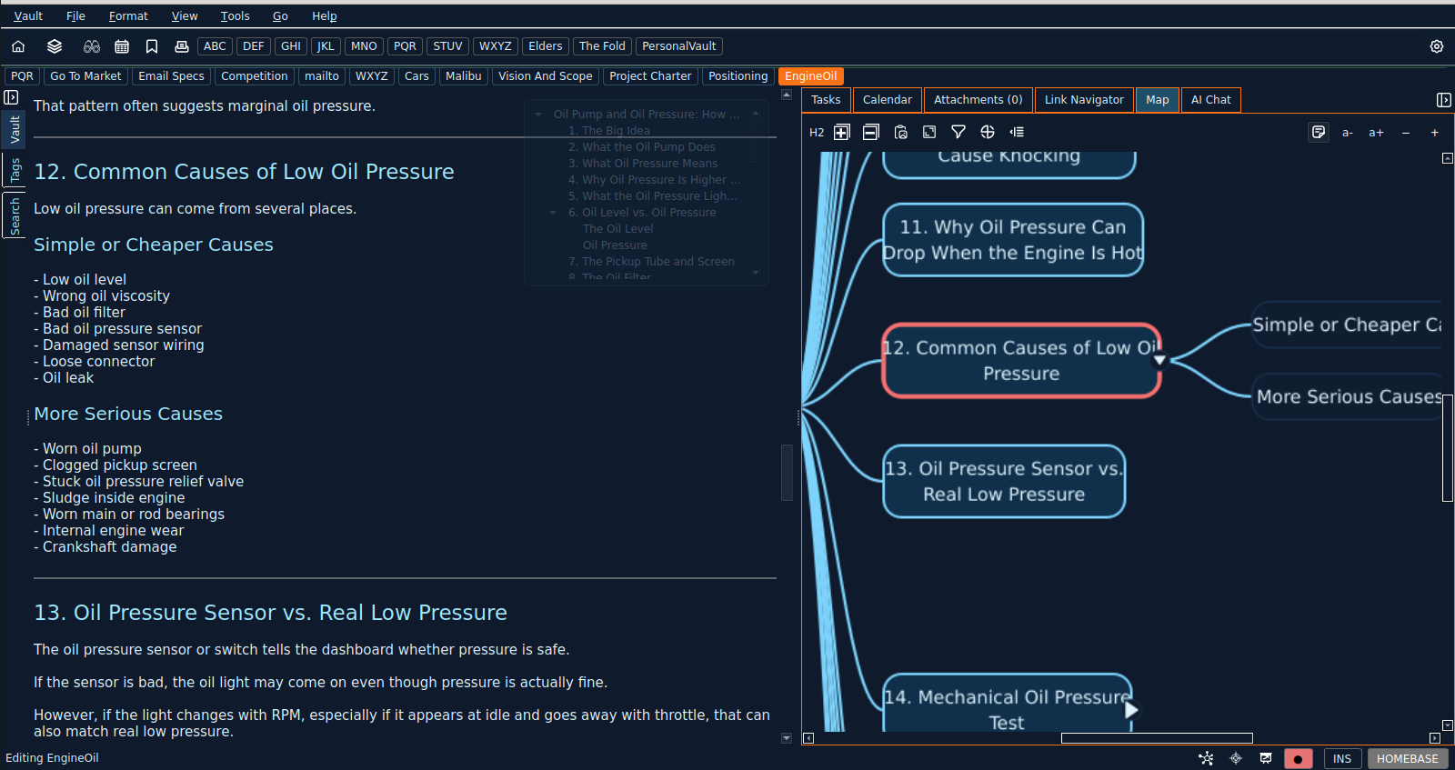 StillPoint side-by-side document and map tab